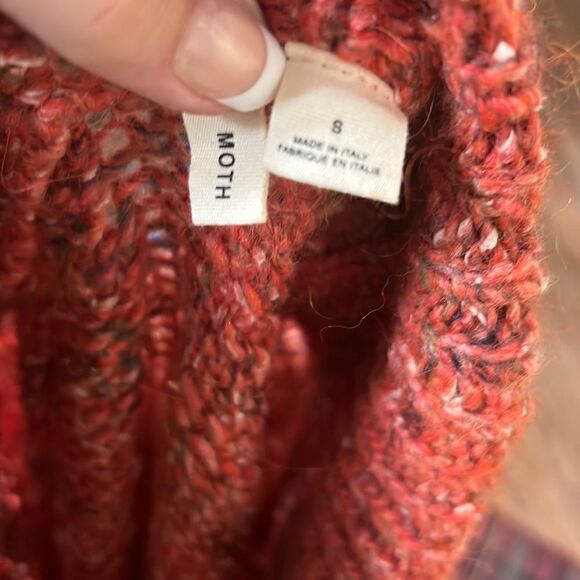 Moth gorgeous thick chunky sweater made in Italy Women’s Small wool silk blend - Picture 9 of 10